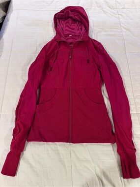 Lululemon Dance Studio Jacket III Pink Reversible Hooded Size 8